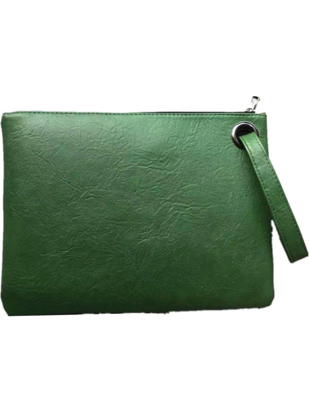 Women's Dark Green Evening Clutch Purse Envelope Zipper Handbag Shoulder Bag